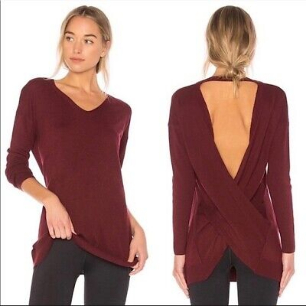 Revolve | NWT Vimmia Burgundy Shavasana Reversible Sweater